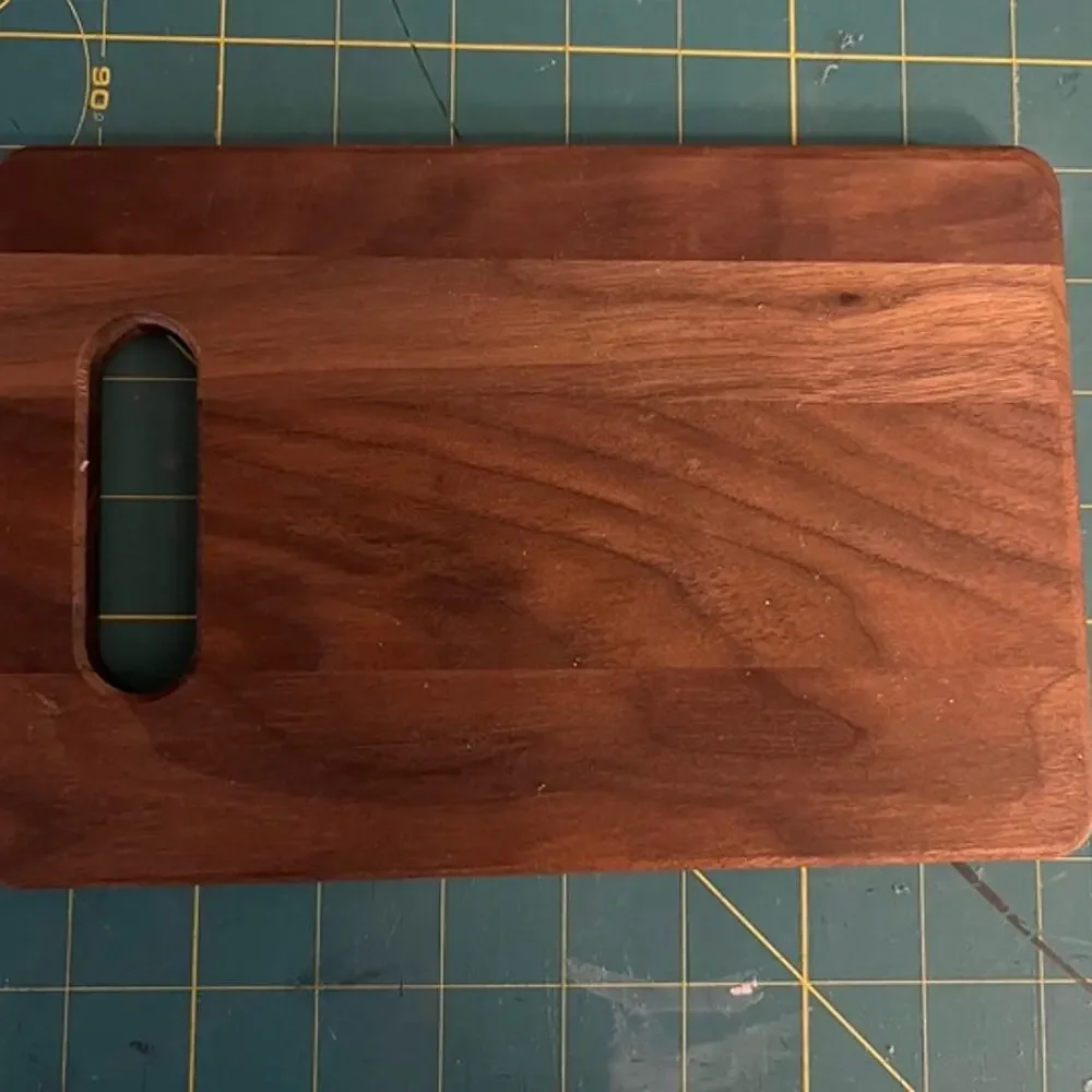 Small Walnut Wood Cutting Board with Handle – Kitchen or Charcuterie Board
